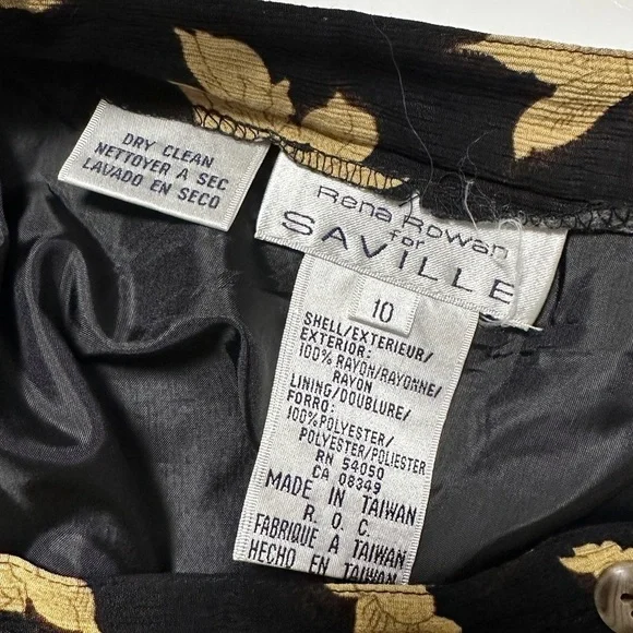 Vintage 80s/90s Rena Rowan Dark Floral Top Maxi Skirt Set Women’s Size 10 Retro - Picture 16 of 16